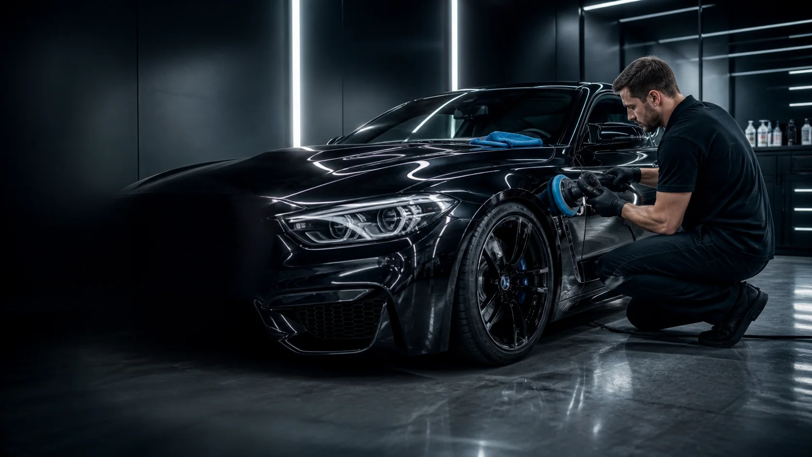 Illustration of automotive detailing